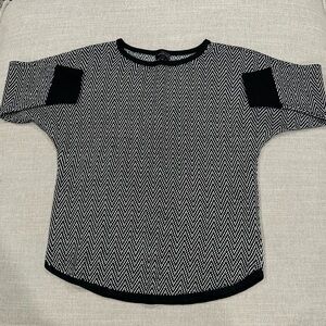 The Limited Monochrome Chevron Knit Top